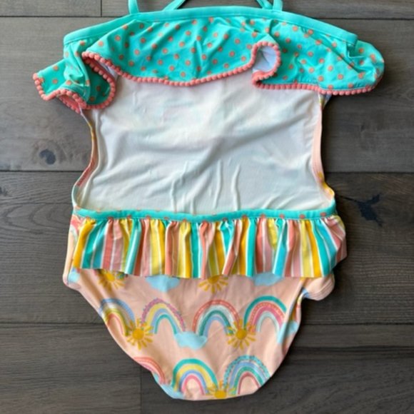MATILDA JANE GIRLS BRAND NEW RAINBOW OPEN BACK SWIMSUIT SWIMWEAR - Picture 4 of 4